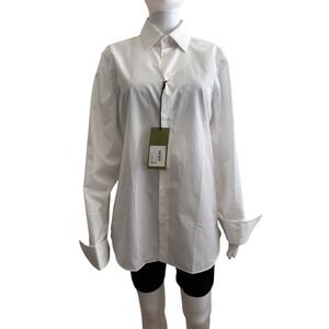 Gucci White Long Sleeve Button Down Tailored Dress Shirt Size 40 15/34